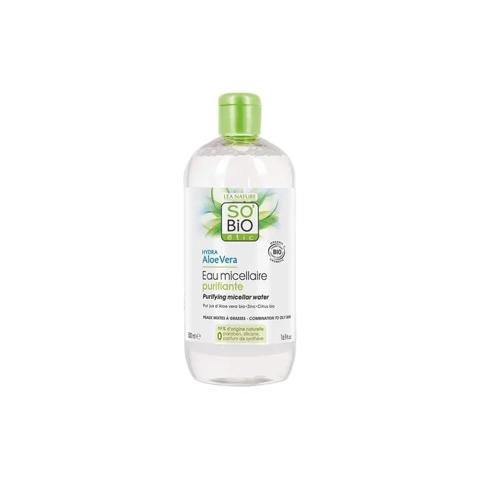 SO'BiO étic Cosmebio Combination/Oily Skin Hydra Aloe Vera Purifying Micellar Water 500ml