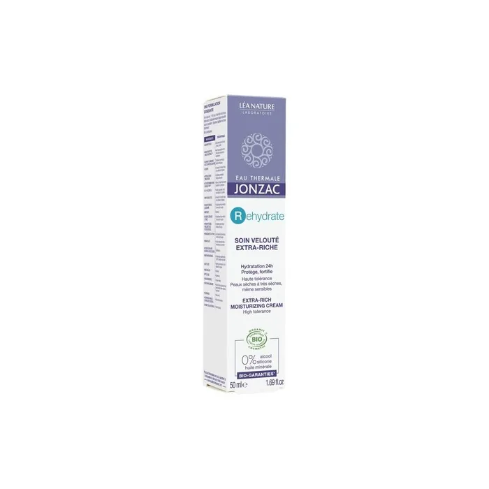 Eau Thermale Jonzac Organic Cosmetic Rehydrate Extra-Rich Moisturizing Cream, 50