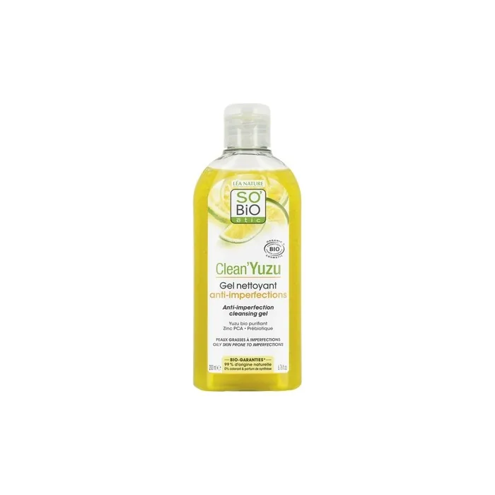 So Bio Etic Clean Yuzu Anti Imperfections Cleansing Gel A Gentle Cleansing Gel For Blemishprone Skin