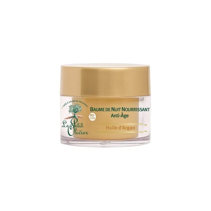 Le Petit Olivier Anti-Aging Night Balm with Argan Oil 50ml - Made in France