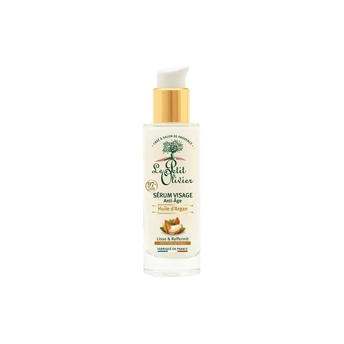 Le Petit Olivier Anti-Ageing Face Serum Argan Oil Made in France 30ml Pump Bottle Silicone-Free