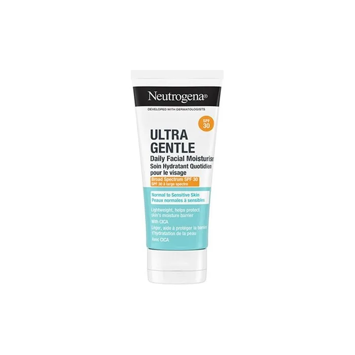 Neutrogena Ultra Gentle Daily Facial Moisturiser SPF 30 100ml - Hydrating Lotion for Sensitive Skin