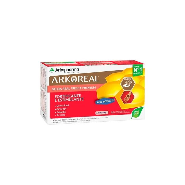 Arkopharma Arkoreal Fresh Royal Jelly Premium With Ginseng 20x15ml