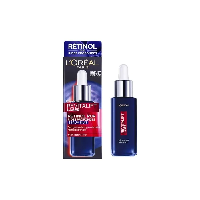 L'Oreal Revitalift Laser Night Serum Pure Retinol Deep Wrinkles 30ml