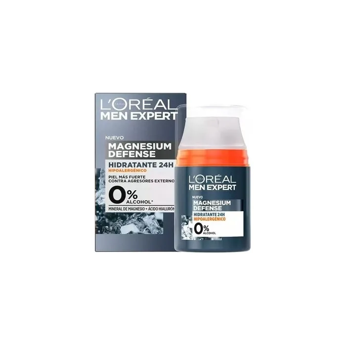L'Oreal Paris Men Expert Hydrating Face Cream 24h Magnesium Defense Hypoallergenic 50ml Pump