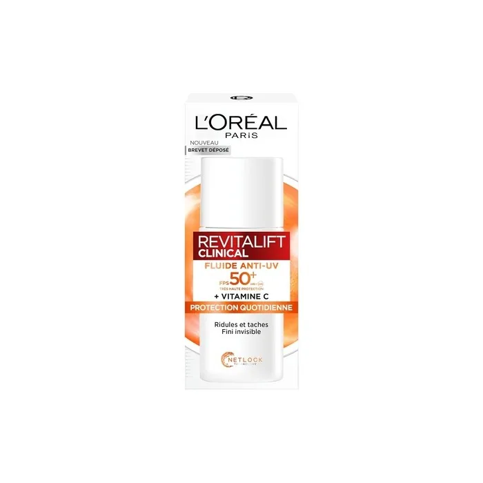 L’Oréal Paris Anti-UV Fluid SPF 50+ with Vitamin C, Vitamin E, and Hyaluronic Acid 50ml