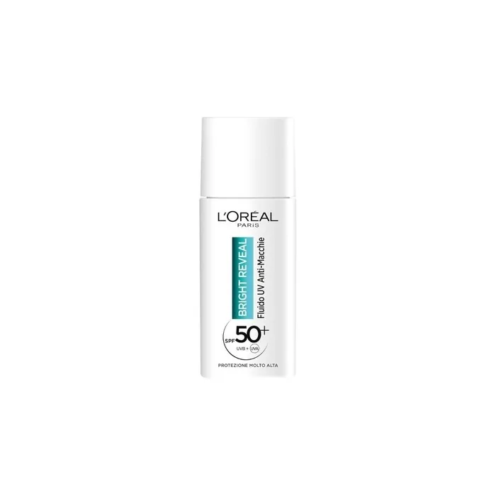 L'Oréal Paris UV Liquid Dirt-Repellent SPF 50+ for All Skin Types Protection and Mild Spots with Niacinamide and Vitamin E Bright Reveal 50ml