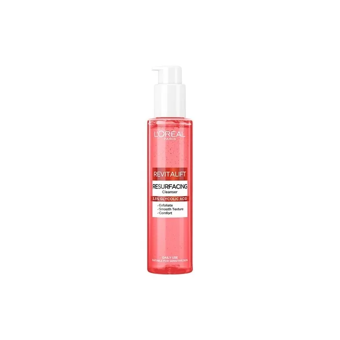 L'Oral Paris Exfoliating Cleansing Gel With Glycolic Acid Revitalift Resurfacing Cleanser 150 Ml