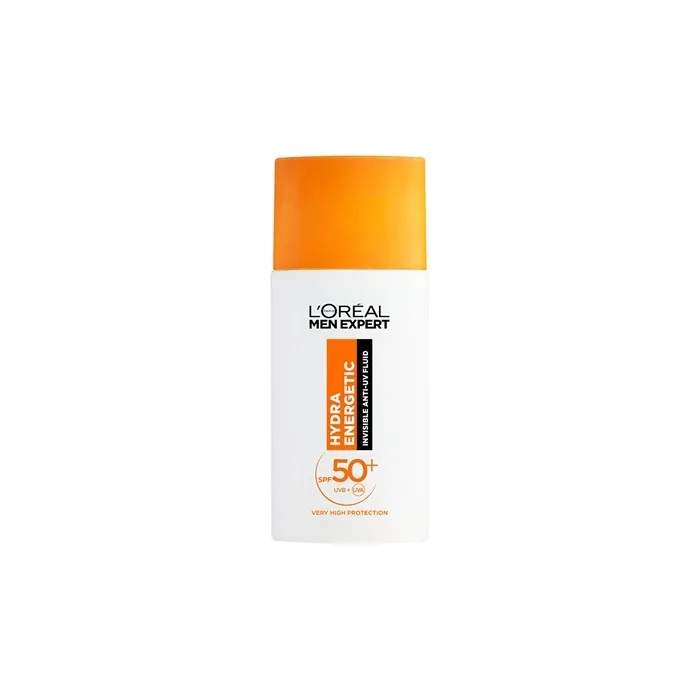 L'Oreal Paris Hydrating Fluid Spf 50+ Men Expert Hydra Energetic Invisible Anti-Uv Fluid - 50 Ml