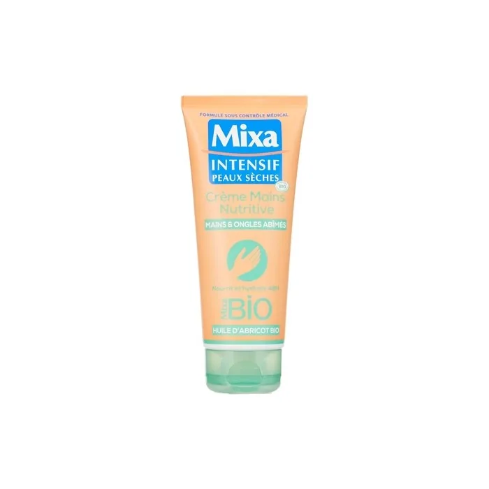 Mixa Bio Intensive Nourishing Hand Cream for Dry Hands and Fragile Nails with Organic Apricot Oil 100ml