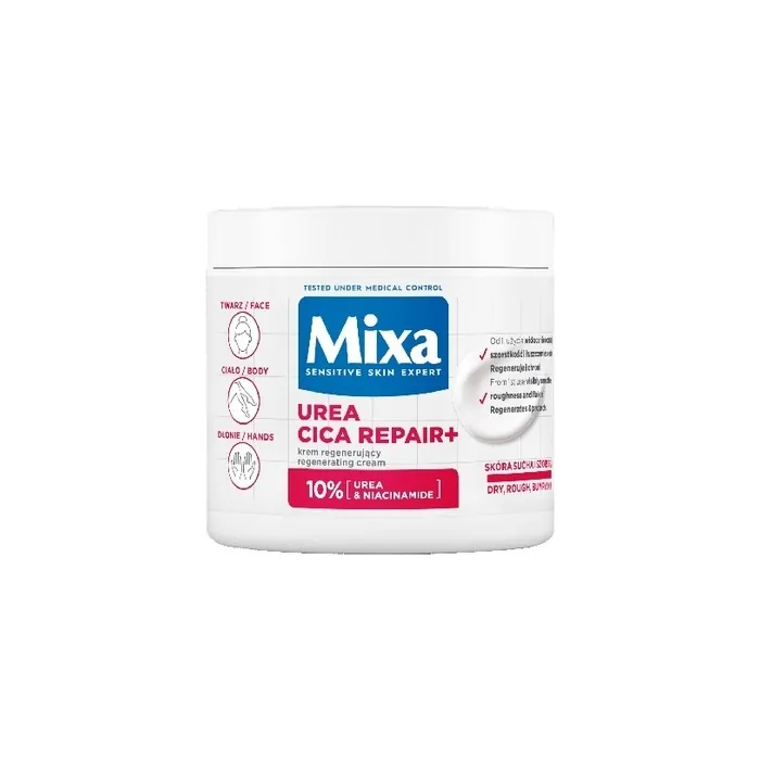 Mixa Urea Cica Repair+ Regenerating Cream For Face And Body 400ml