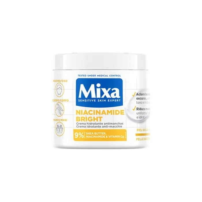 Mixa Niacinamide Bright Moisturizing Cream For Dry And Dull Skin - 400 Ml