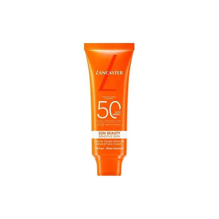 Lancaster Mineral Sunscreen Sun Beauty Sensitive Skin Spf 50 Mineral Face Cream 50 Ml