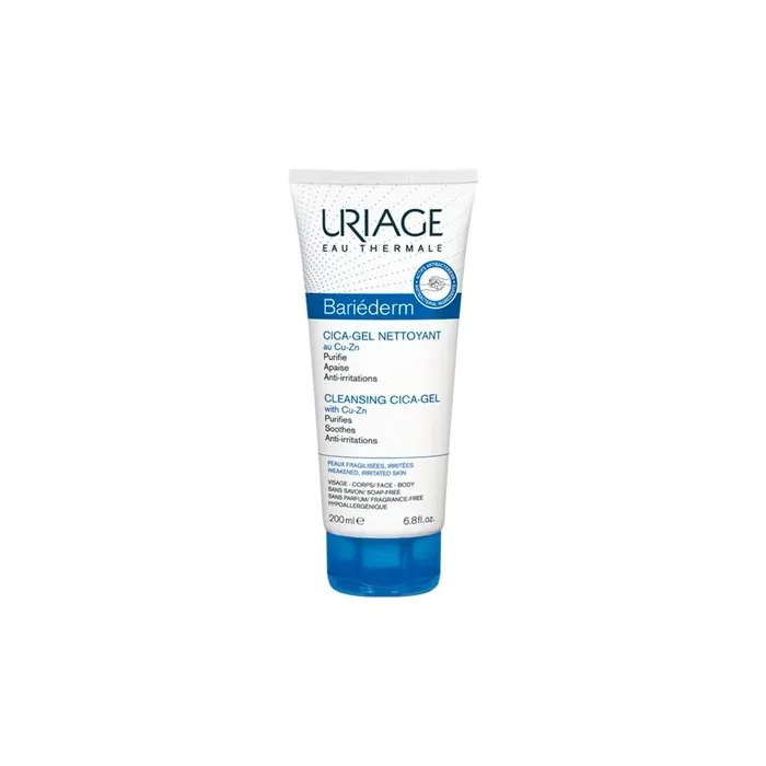 Uriage Baridermcica Cleansing Gel 200ml Gentle Cleansing Gel For Sensitive Skin