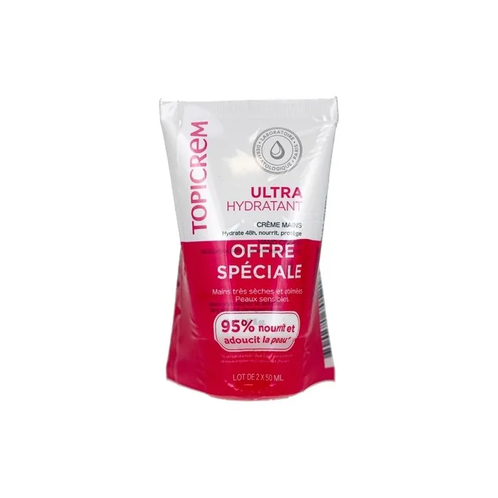Topicrem Ultra Moisturizing Hand Cream 50ml - Pack of 2