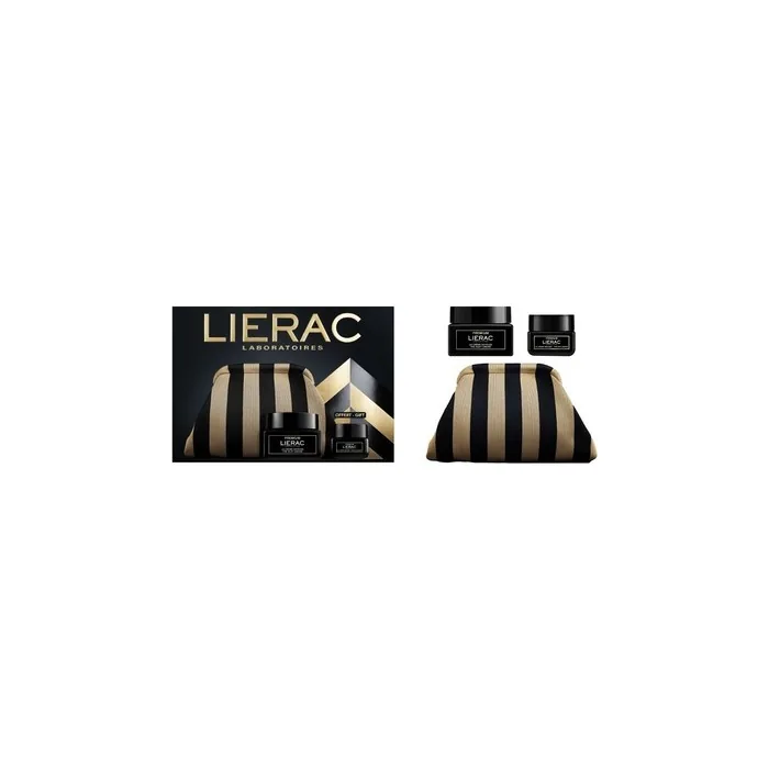 Lierac Premium Silky Antiwrinkle Cream 50ml Eye Cream 20ml Cosmetic Bag