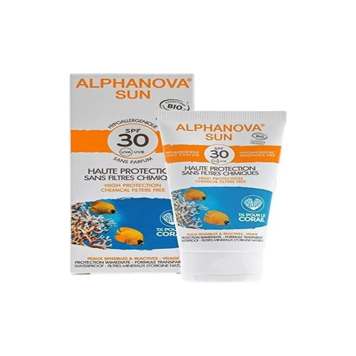Alphanova Sun Hypoallergenic Face Cream SPF30 Organic 50g