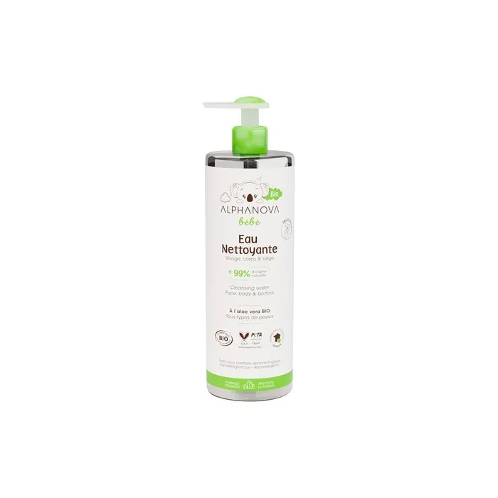 Alphanova Baby Natural and Organic Cleansing Water for Face, Body, and Hands
