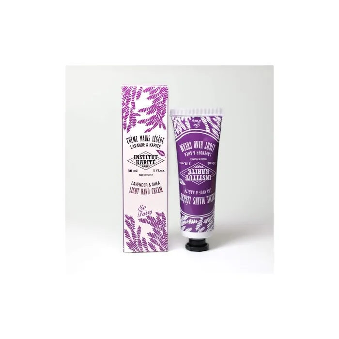 Institut Karite Paris Light Hand Cream Lavender Shea 30ml Moisturizing Hand Cream For Women