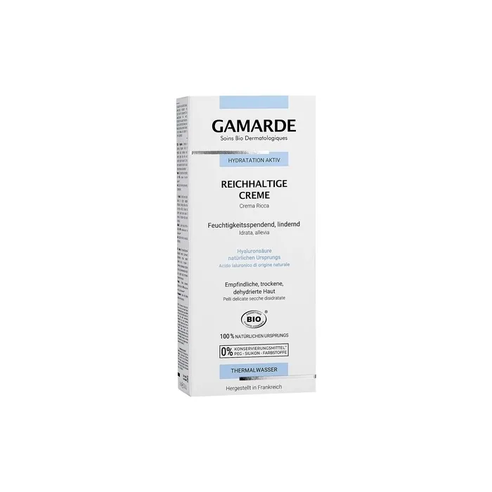 GAMARDE Bio-Cosmetics Ultra Rich Cream with Hyaluronic Acid, Shea Butter & Argan Oil 40ml