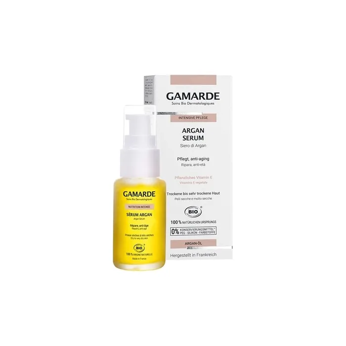 GAMARDE Bio-Cosmetics Argan Serum with Anti-Aging Effect Vitamin E and 98% Argan Oil 30ml