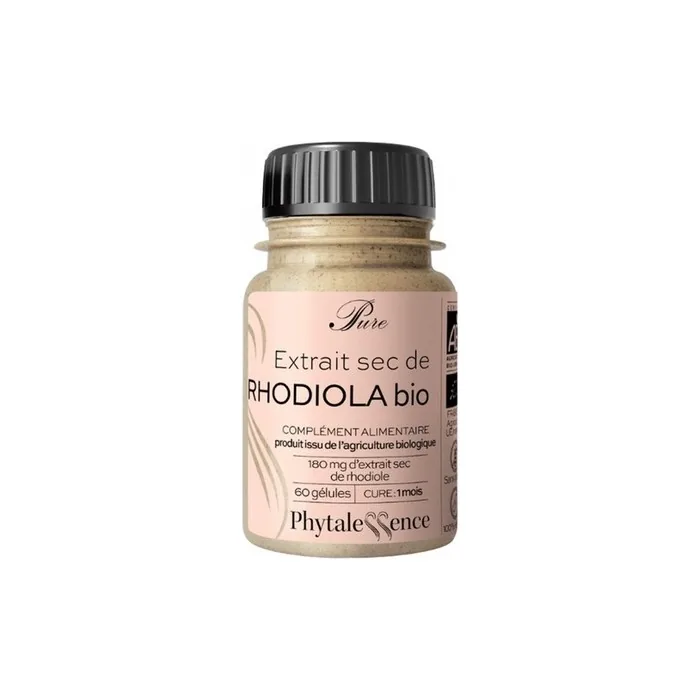 Phytalessence Pure Rhodiola Organic Dietary Supplement 60 Capsules