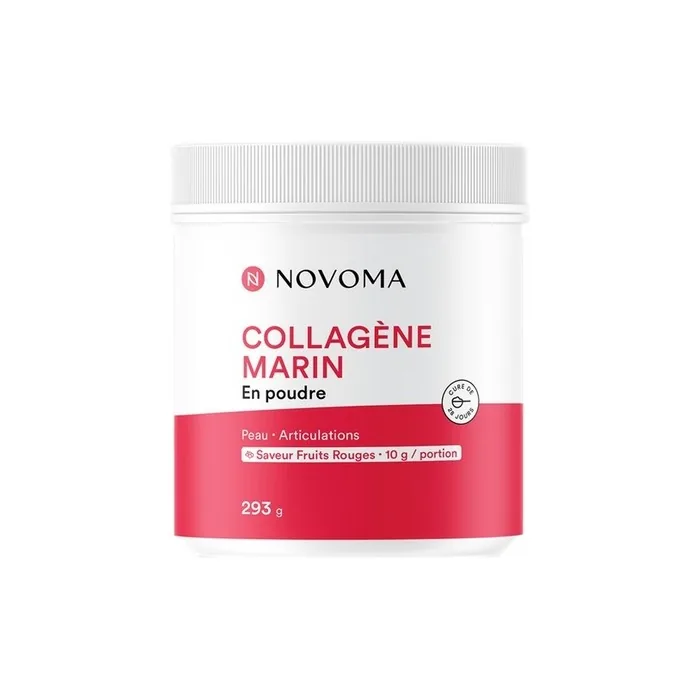 NOVOMA Marine Collagen Powder Type 1 & 3 with Vitamin C 293g - Red Fruits Flavor