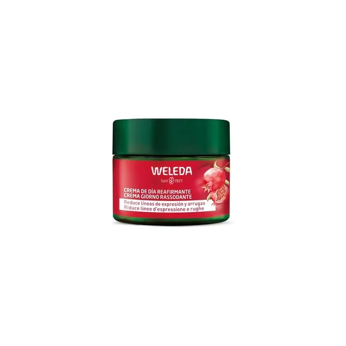 Weleda Pomegranate Firming Day Cream Reduces Lines and Wrinkles Brightens and Protects from Blue Light with Pomegranate Oil and Maca Peptides Natural Treatment 40ml