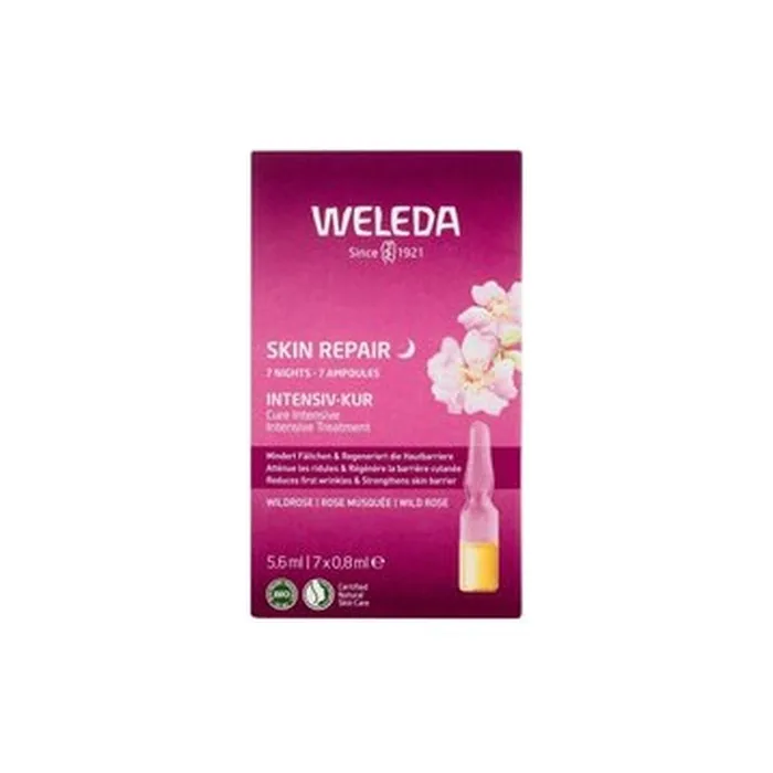 Weleda Wild Rose 7 Nights Intensive Treatment 7day Intensive Treatment For Smoothing And Brightening Skin 7 X 08 Ml