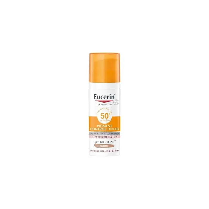 Eucerin Pigment Control Spf 50 Medium Colour 50ml Tinted Gelcream For Sun Protection