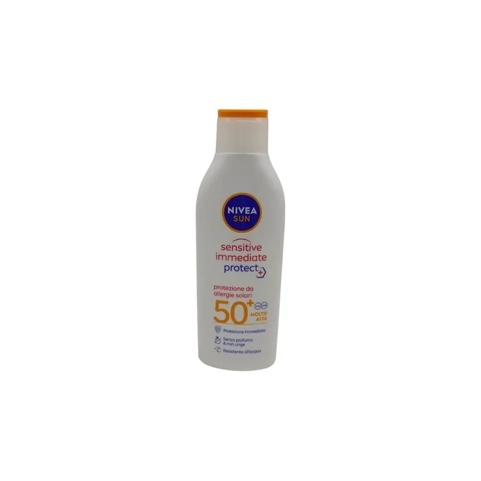 Nivea Sun Sensitive Immediate Protect FP50+ Sunscreen 200ml Bottle