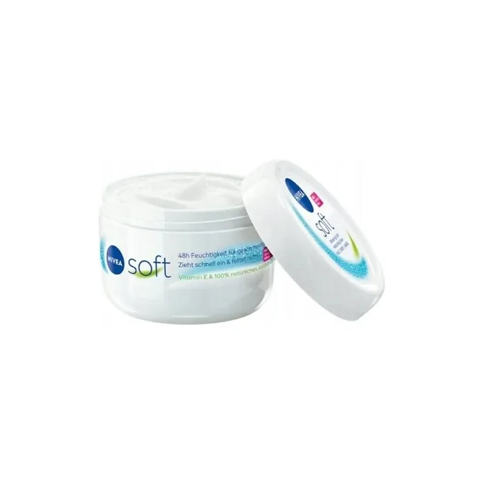 NIVEA Soft Refreshing Moisturising Cream 375ml - Lightweight Cream with Vitamin E and Jojoba Oil