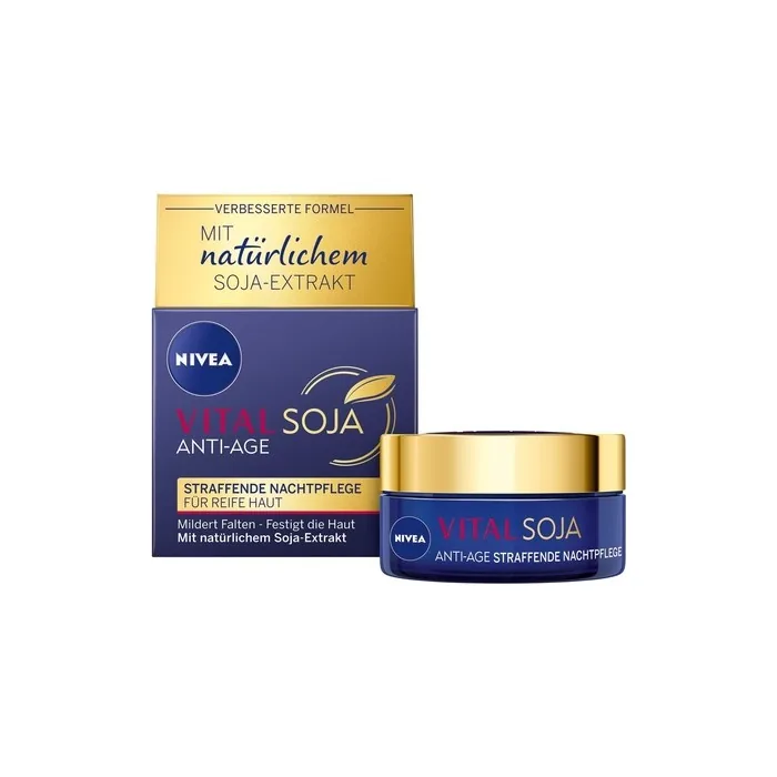 Nivea Vital Soy Anti-Age Firming Night Cream 50ml Moisturiser with Natural Ingredients