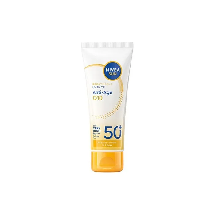 NIVEA SUN Breathable UV Face Anti-Age Q10 Sunscreen SPF 50+ 40ml