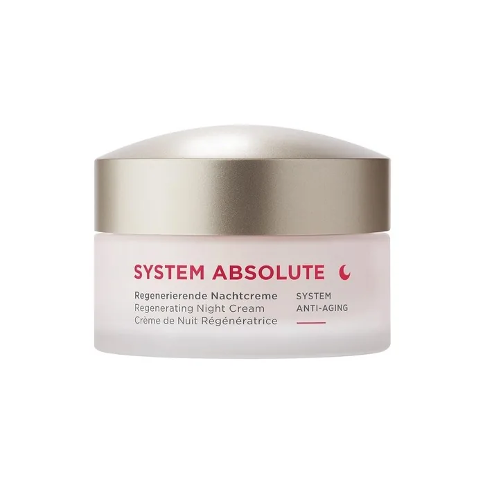 Annemarie Borlind System Absolute Regenerating Night Cream 50ml - Activates Collagen and Elastin Production - Nourishing, Firming, Regenerating - Vegetarian