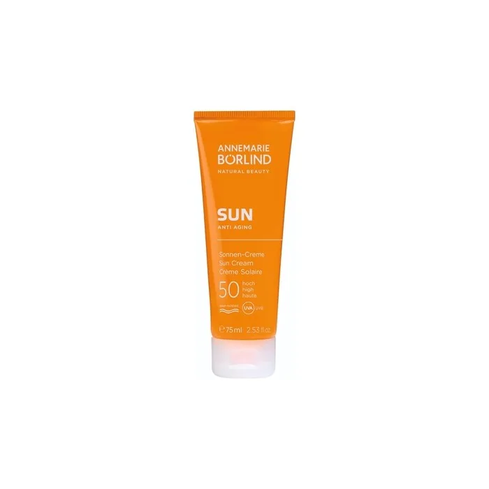 Annemarie Borlind Sun Anti-Aging Sunscreen SPF 50 75ml - Professional Protection from Harmful UV Rays, Intensively Moisturizing Vegetarian White