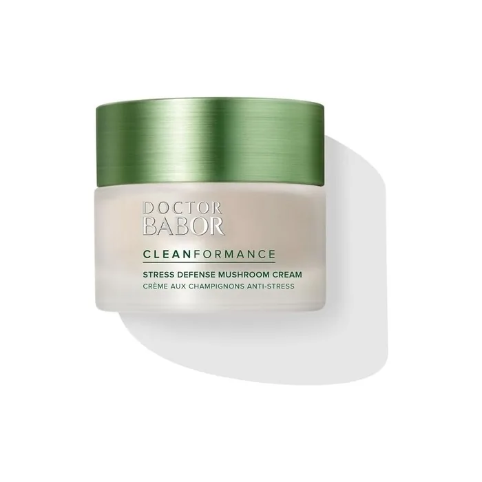 DOCTOR BABOR CLEANFORMANCE Stress Defense Mushroom Cream with Reishi, Chaga, Shiitake Mushrooms & Ginseng Root Face Cream Moisturizing For Face Neck & Décolleté 50ml