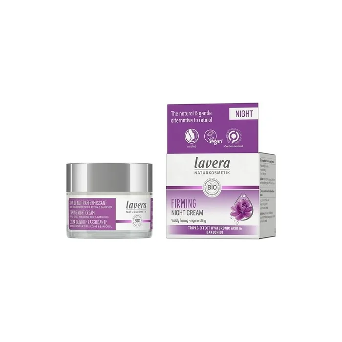 Lavera Firming Night Cream with Triple-Effect Hyaluronic Acid and Bakuchiol Anti-Age Organic Skin Care 50ml