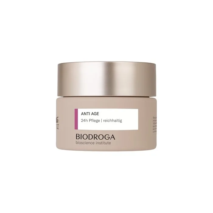 Biodroga Anti Aging 24h Face Cream Rich 50ml - Firming Anti Wrinkle Face Care Day Cream Night Cream Vegan Bioscience Institute