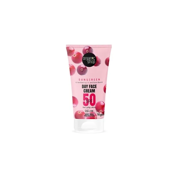 Organic Shop Cranberry Day Cream Spf 50 50ml