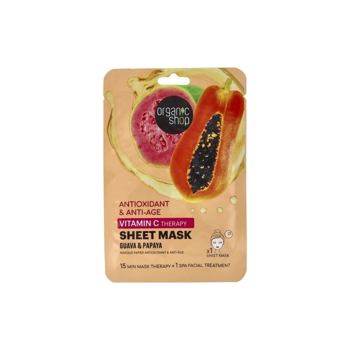 Organic Shop Sheet Mask Vitamin C Therapy Guava & Papaya