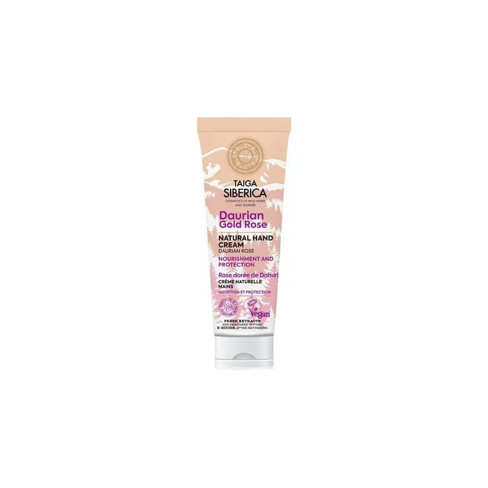 Siberica Professional Taiga Natural Hand Cream Nourishment And Protection Daurian Gold Rose 75ml