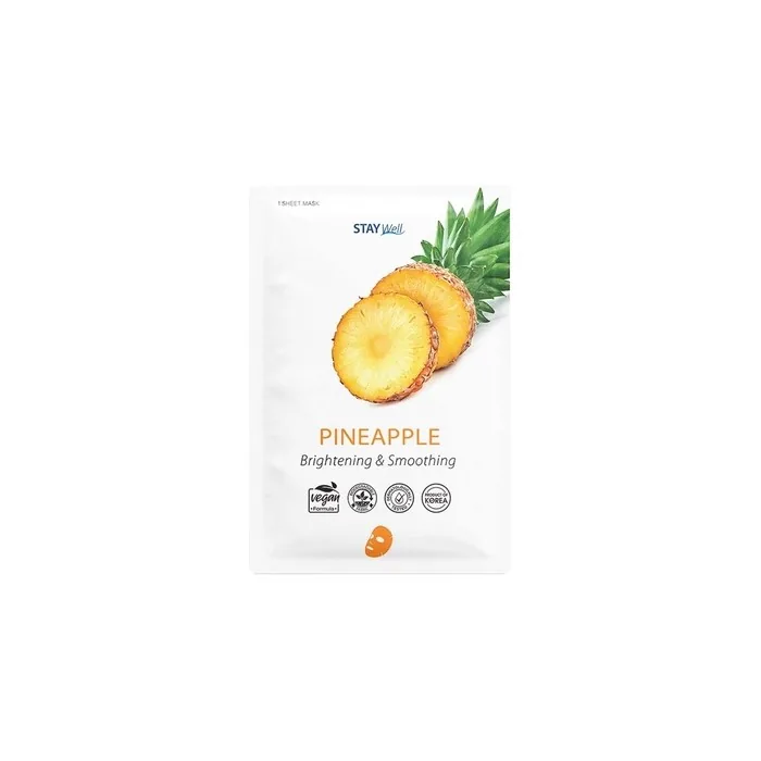 Stay Well Vegan Sheet Mask B Pineapple