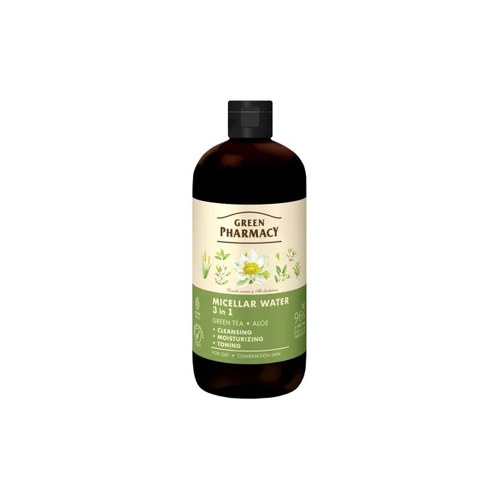 Elfa Pharm Green Pharmacy Micellar Water 3 In 1 Green Tea And Aloe 500 Ml