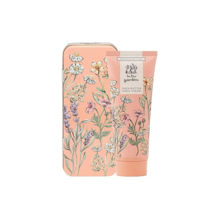 Heathcote & Ivory In The Garden Shea Butter Hand Cream 100ml - Hydrating Hand Cream in Decorative Tin