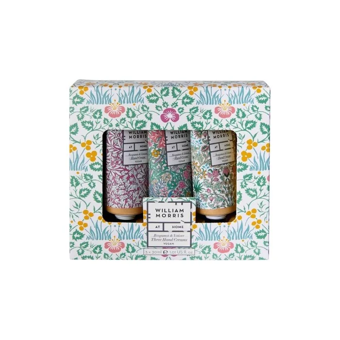 William Morris At Home Bergamot & Vetiver Hand Cream 3 x 30ml Golden Lily - Pack of 3