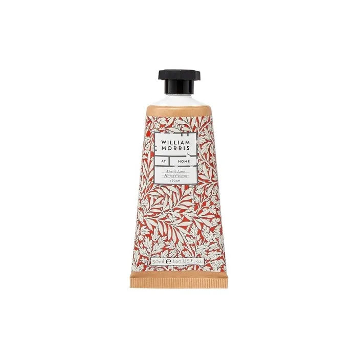 William Morris At Home Foliage Aloe & Lime Hand Care Cream Enriched with Shea Butter Cruelty Free Vegan Friendly Travel Friendly Size 50ml