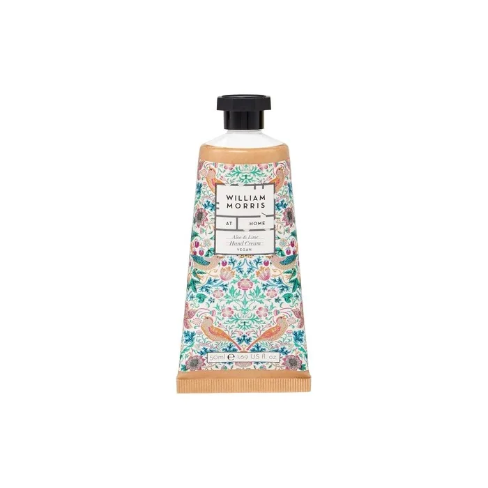 William Morris At Home Strawberry Thief Aloe & Lime Hand Cream Enriched with Shea Butter Cruelty Free Vegan Friendly Travel Friendly Size 50ml