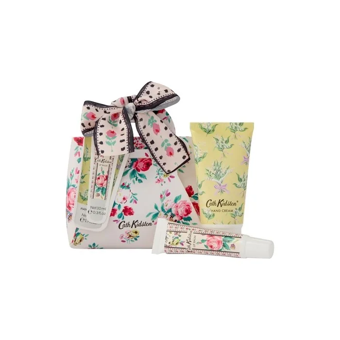 Cath Kidston Hand Cream 50ml Lip Balm 10ml Mini Handbag Enriched with Shea