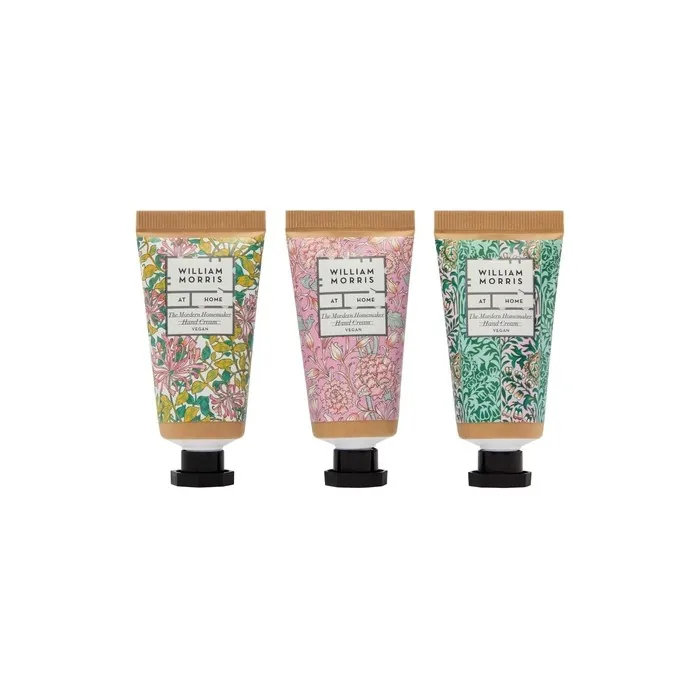 William Morris Hand Creams 30ml - Pack of 3 Fresh Fragrances with Shea Butter and Jojoba
